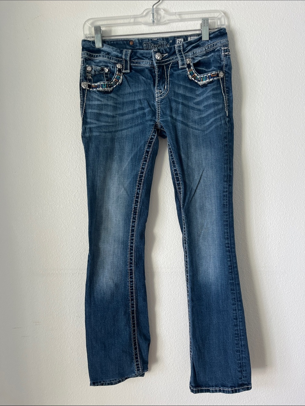 Miss Me Mid-Rise Easy Boot Jeans Size 26